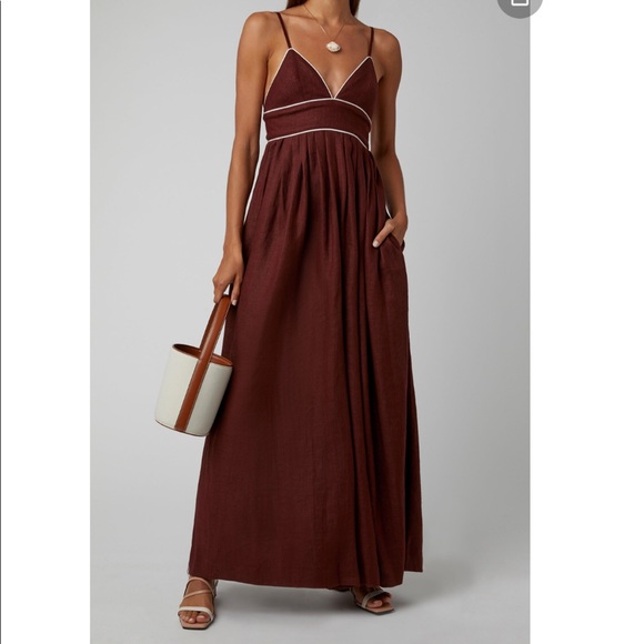Nwt Staud Figue Linen Jumpsuit 
